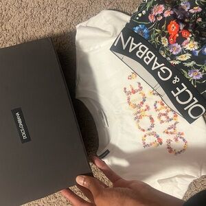 Dolce & Gabbana White Floral T-Shirt